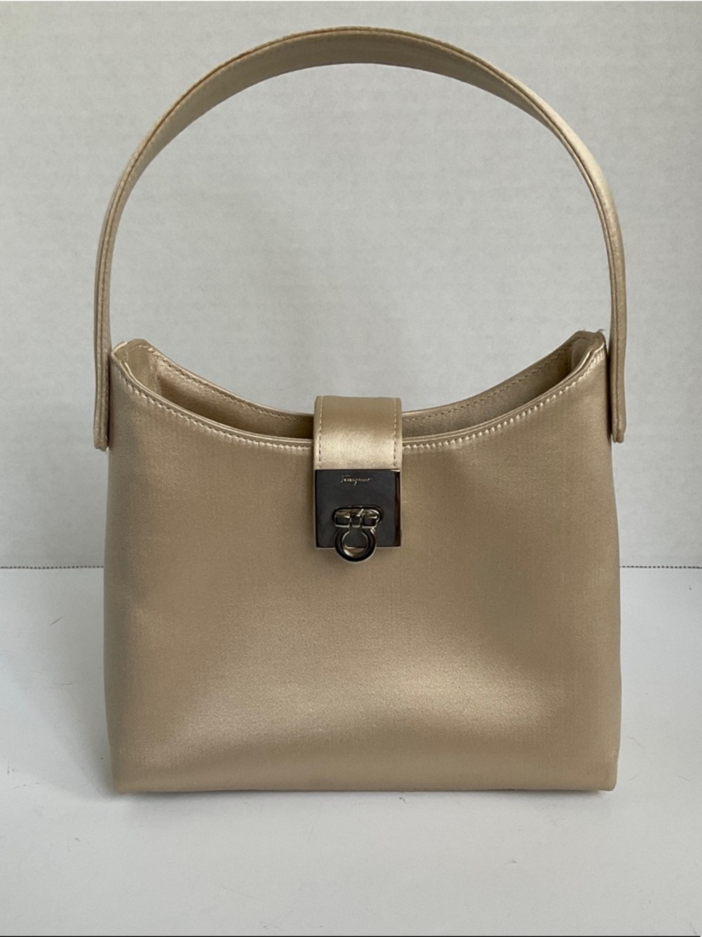 Salvatore Ferragamo Metallic Gold Shoulder Bag